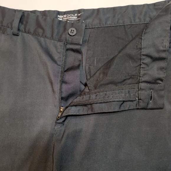 NIKE Golf Tour Performance Dri-Fit Flat Front Black Shorts Mens 32 - Picture 3 of 12